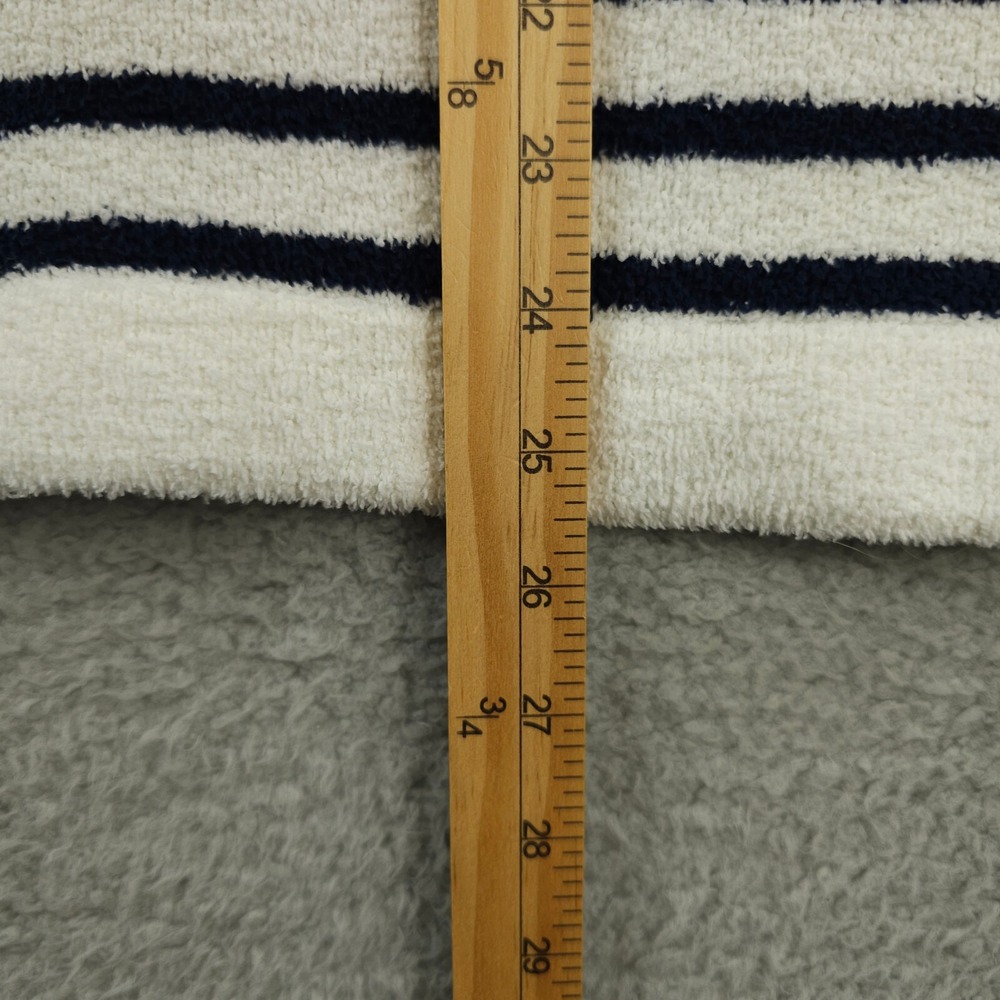 Joules Sweater Womens 12 White Pink Blue Striped Seaham Chenille Fleece Jumper - Picture 9 of 14